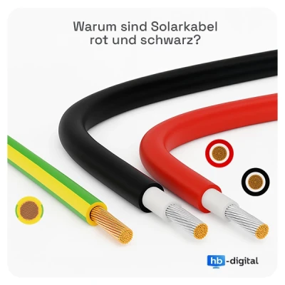Warum sind Solarkabel rot und schwarz?