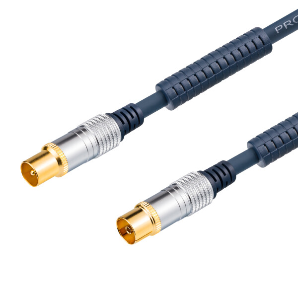 2m Home Cinema IEC Connecting Cable with 2x Ferrite Core BLACK