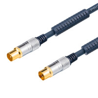 7,5 m Home Cinema IEC Connecting Cable with 2x Ferrite Core BLACK