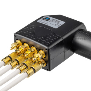 0,5 m - 10 m SAT connection cable with 2 x gold-plated or nickel-plated full metal F-quick-connector Quickfix colour selectable