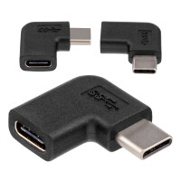 USB C Adapter 3.1 Angle Adapter 90°, USB C male to USB C female FLAT