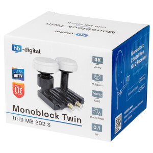 Monoblock LNB Twin hb-digital UHD MB 202 S schwarz