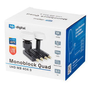 Monoblock LNB Quad hb-digital UHD MB 404 S schwarz