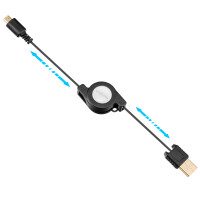 USB 2.0 Ladekabel A Stecker auf Micro USB Stecker aufrollbar bis max. 0,75 m
