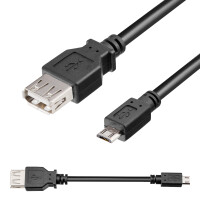 USB Adapter USB 2.0 micro B Stecker auf USB 2.0 A Buchse