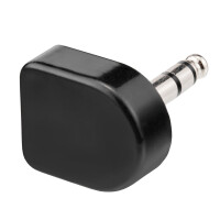 6,3 mm jack plug stereo elbow with plastic housing