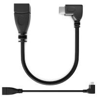 USB C Adapter 3.0, Winkeladapter 90° USB C Stecker auf USB A Buchse 20cm Kabel