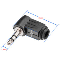 3.5 mm jack plug stereo / mono Angle 5
