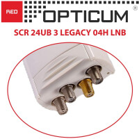 LNB Unicable Red Opticum SCR 24UB 3 Legacy 04H für 27 Teilnehmer