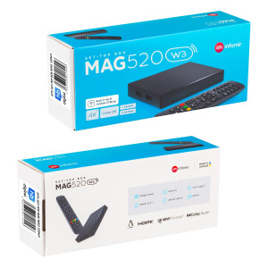 Refurbished MAG 520w3 IPTV Set Top Box with 4K support Linux Wi-Fi integrated 