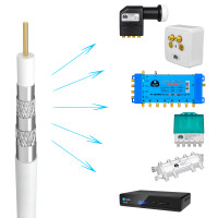 25m - 500m Koaxialkabel Galaxy 135dB 5-Fach Reines Kupfer L&