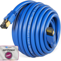 10m Patchkabel RJ45 CAT 8.1 GHMT zertifiziertes LAN Kabel S/