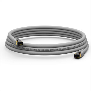 0,25 m RJ45 Patch Cable CAT 8.1 S/FTP LSZH Gray