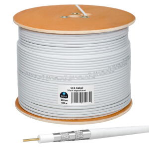 500m Coaxial cable Galaxy 135dB 5-fold steel copper white
