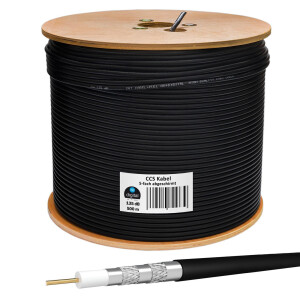 500m Coaxial cable Galaxy 135dB 5-fold steel copper black