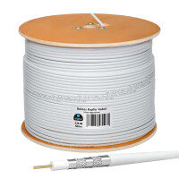 500m Coaxial cable 135 dB 5-fold Pure copper white
