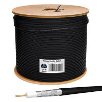 500m Coaxial Cable Galaxy 135dB 5-Fold Pure Copper Black