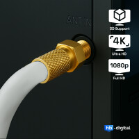 250m Koaxialkabel HQ 135 dB 4-Fach geschirmt Stahl Kupfer we
