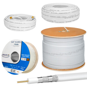 10m - 100m Coaxial cable Galaxy 135 dB 4-fold shielded...