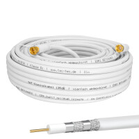 10m Koaxialkabel Galaxy 135 dB 4-Fach geschirmt Stahl Kupfer