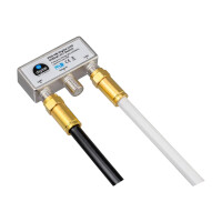 1 m SAT connection cable 135dB 5-fold shielded pure copper with 2 x angle compression plugs WHITE