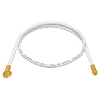 1 m - 25 m SAT connection cable 135dB 5-fold shielded pure copper with compression plugs normal and angle