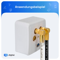 2 m SAT Kabel 135dB 5-Fach geschirmt Reines Kupfer mit Kompr