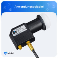 2 m SAT Kabel 135dB 5-Fach geschirmt Reines Kupfer mit Kompr