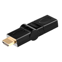 HDMI adapter HDMI plug / HDMI socket angle rotator gold-plated