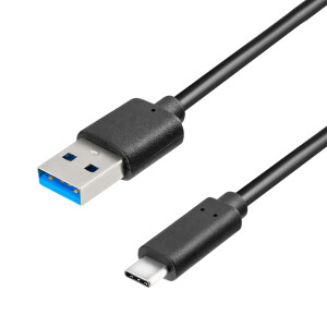 1 m USB 3.2 Kabel USB A Stecker auf USB C Stecker bis 5-Gbit Datenübertragungsrate