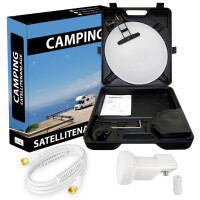 Megasat satellite system for camping in a case + Red Opticum Single LNB + 5m connection cable