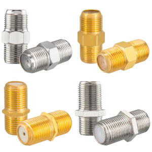 F-connector hb-digital Narrow or Wide Nut gold-plated or...