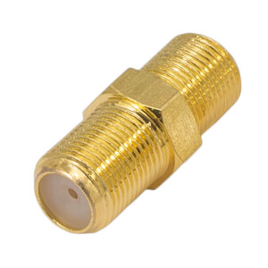 F-connector Wide nut gold-plated