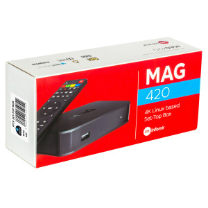 IPTV Set-Top-Box  MAG 420 mit Logo hb-digital