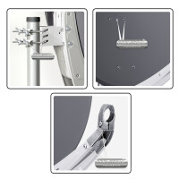 Sat Anlage SET Satellitenschüssel Fuba DAA 850 85cm Alu