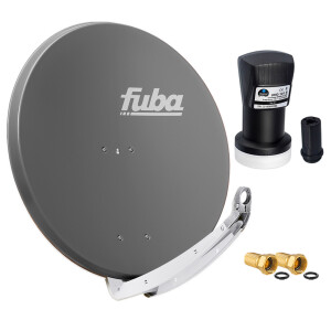 Satellite System SET Satellite dish Fuba DAA 850 85cm Aluminium basalt grey with LNB Single hb-digital UHD 101S
