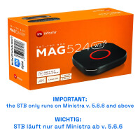 MAG 524w3 IPTV Set Top Box mit 4K und HEVC H 265 Unterst&uum