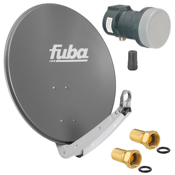Satellite System SET Satellite dish Fuba DAA 650 65cm anthracite with LNB Single Fuba DEK 117
