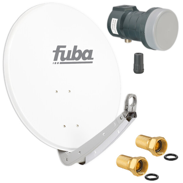 Sat Anlage SET Satellitenschüssel Fuba DAA 650 65cm weiß mit LNB Single Fuba DEK 117