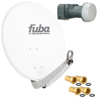 Sat Anlage SET Satellitenschüssel Fuba DAA 650 65cm weiß mit LNB Twin Fuba DEK 217
