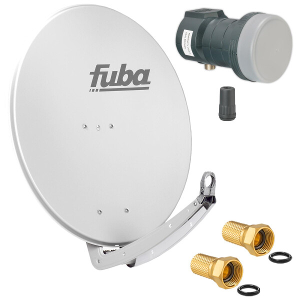 Satellite System SET Satellite dish Fuba DAA 780 78cm light grey with LNB Single Fuba DEK 117