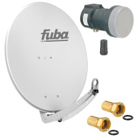 Sat Anlage SET Satellitenschüssel Fuba DAA 780 78cm hellgrau mit LNB Single Fuba DEK 117