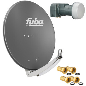 Sat Anlage SET Satellitenschüssel Fuba DAA 780 78cm anthrazit mit LNB Twin Fuba DEK 217