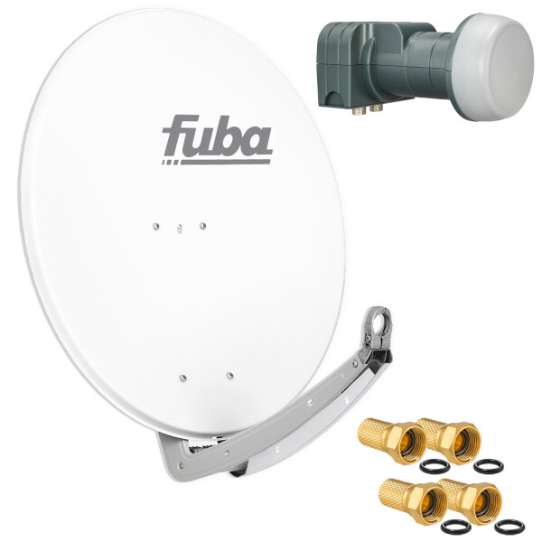 Satellite System SET Satellite dish Fuba DAA 780 78cm white with LNB Twin Fuba DEK 217