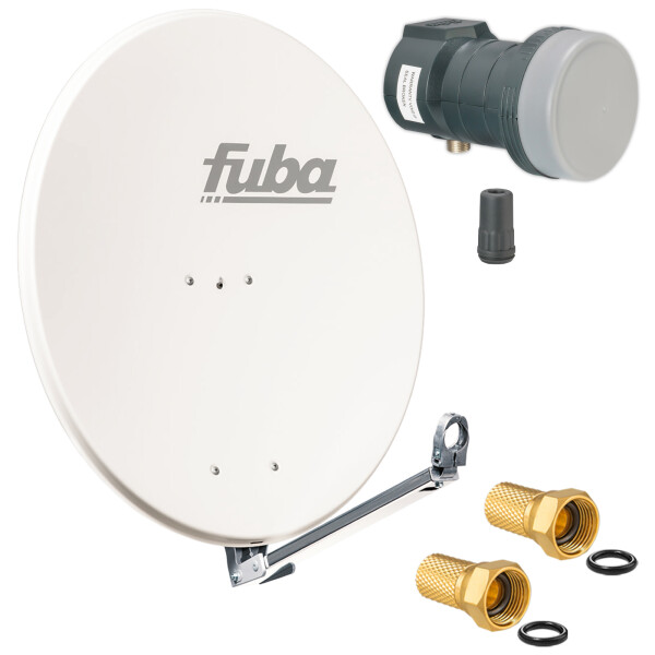 Sat Anlage SET Satellitenschüssel Fuba DAL 800 80cm weiß mit LNB Single Fuba DEK 117