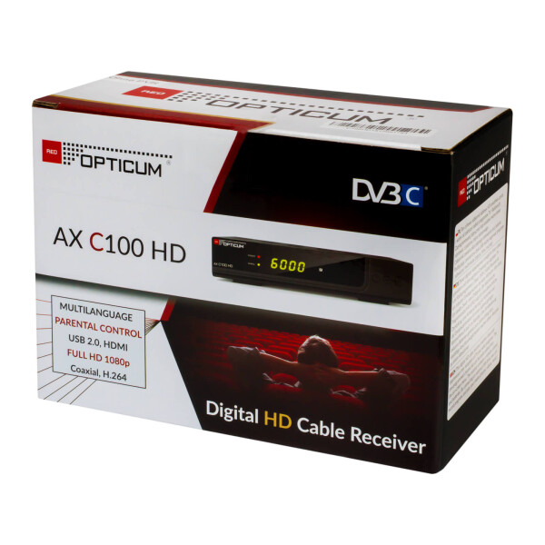 + HDMI Kabel HDMI, SCART, USB 2.0, Mediaplayer DVB-C HB-DIGITAL Set: Opticum HD C200 Receiver für digitales Kabelfernsehen Kabel Receiver Kabelreceiver 