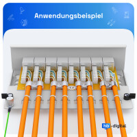 Patch panel / patch field 8-port CAT.6 hb-digital for networ
