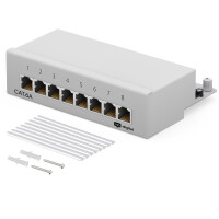 Patchpanel / Patchfeld 8-Port CAT.6a hb-digital für Net