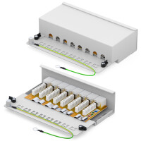 Patchpanel / Patchfeld 8-Port CAT.6a hb-digital für Net