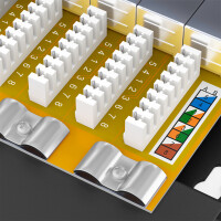 Patch panel / patch field 8-port CAT.6a hb-digital for netwo